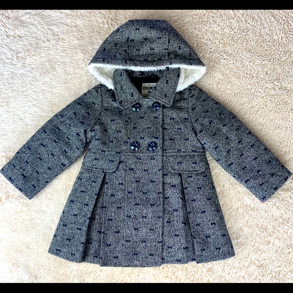 Girls Oshkosh B’gosh Winter Peacoat w/ Hood - 3T